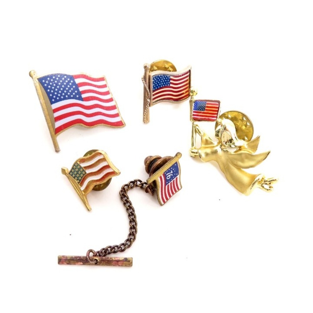 Vintage US FLAG Pin Bundle Jewelry Lot‎